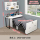 Qiangxiang study folding bed desk bookshelf combination simple home lunch break invisible bed computer desk integrated CH4 style 1 1.2m invisible bed + desk + wall cabinet