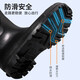 
Junbu (JUNBU) rain boots men and women high tube outdoor water shoes fishing car wash rain water non-slip labor protection rain boots wear-resistant rubber shoes black high tube anti-slip 39