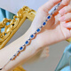 An Feng's new Turin Eye imitation natural tanzanite bracelet Internet celebrity heavy industry sapphire color treasure bracelet women's blue diamond bracelet