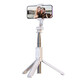 Xinni Deutsche Qualität 2024 Neues Selfie-Stick Mobile Anti-Shake-Reisefoto Live Stand Tripod Integrated Multifunktionsaufnahmen Video Tragbares 360-Grad-Selfie-Stick [Standardmodell] Schwarz mit Bluetooth-Fernbedienung