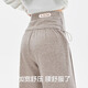 Miduli maternity pants winter wide-leg pants plus velvet glutinous rice pants straight casual pants maternity wear winter oatmeal color L
