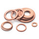 JINGGONG copper gasket copper flat gasket copper gasket gasket marine sealing gasket copper sealing ring 7.5L 10*14*1 (50 pieces)