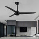 
Weather vane Simple modern ceiling fan without lights Living room Nordic dining room bedroom wood grain leaf fan without lights fan 52-653A white 5 leaf + hanging rod wood grain - no light wall control