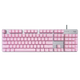 罗技（Logitech） K845有线机械键盘 全尺寸彩色办公游戏背光键盘 蓝色妖姬键盘 吃鸡LOL舒适键盘 罗技K845茶轴—樱花粉-送桌垫