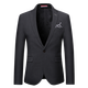 Bu Zhifanji Casual Anzug Herrenjacke Anzug Herreninterview Frühling und Herbst Korean Style Trendy Slim Fit großes Hochzeitskleid Schwarz-Drei-Stück-Set (Stoff + Hemd + Hose) s