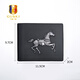 Guski (Guski) Französische Brieftasche Herren Kurzer Brieftasche Herrener Leder Brieftasche High-End-Brieftaschen-Bankkarte Geburtstagsgeschenk Männer [Counter Gift Box] 860011-1 Sofort reich / Erste Schicht Cowide modisch und vielseitig kurz
