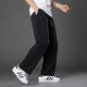 
Adidas men's pants trousers 2025 summer new sports pants stretch comfortable breathable casual pants trousers single-layer pants GK9273/loose straight/classic logo L