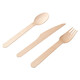 Nuoxian disposable degradable wooden knife and fork spoon wooden spoon fork knife tableware Western dessert fruit fork bamboo 16cm disposable fork 100 pieces
