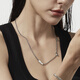 ROCK&RIDE Starburst Chain Necklace S925 Silver Chain Clavicle Chain Women's niche design trendy Starburst Chain (50CM)
