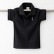 Camiseta para niños Camisa de solapa de verano de manga corta Polo de la solapa de verano Ropa para niños 2024 Nuevo estilo de collar gris de media manga para niños de tamaño mediano de tamaño mediano (684) 150
