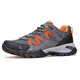 
Humtto outdoor hiking shoes four seasons wear-resistant non-slip casual shoes mesh breathable hiking shoes light hiking shoes dark gray/orange men-755 (breathable large hole) 44