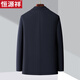 
Hengyuanxiang autumn and winter middle-aged men's business casual suits without ironing solid color formal suit single west top suit jacket black 12398 170/M recommended 120Jin [Jin equals 0.5 kg]