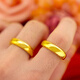 DL 1998 Pang Donglai same style Vietnamese sand gold ring men and women glossy couple wedding ring simple men's large size 10 (recommended 150-170 Jin Jin equals 0.5 kg)