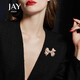 Jay bow brooch, high-end female corsage accessories, birthday gift for elder mother and mother-in-law, rose gold
