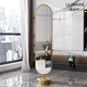 LA PRAIRIE German brand Light luxury floor-standing mirror Home bedroom full-body mirror rotating living room three-dimensional changing dressing dressing mirror Golden rotating dressing mirror 175*40cm