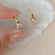 Miao Xiu Design Cross S925 Silver Needle Earrings Feminine Style 2025 New Internet Celebrity Earrings Valentine's Day Gift Cross Earrings - Gold L0609B