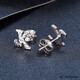 Haibaolou PT950 platinum earrings for women, platinum letter K earrings, New Year's Day gift, a pair of about 1.8 grams