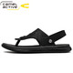 Sandalias de hombres dinámicas de camello alemanes para el verano Nuevos zapatos de playa informales Sandalias sin deslizamiento Sandalias de doble propósito Flip Flip Flopslip 3880 Negro (tamaño de zapato deportivo) 38