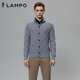 Leopardo azul (Lampo) Cárdigan de otoño e invierno Rock Lime tridimensional Cárdigan de lana tibia Cárdigan mediana 2XL (52)