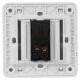 SIEMENS switch socket one-open single-control with fluorescent panel 86 type concealed panel Yuanjing Ya white