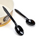 Shenfu disposable single package thickened gray long-handled plastic spoon rice spoon dessert spoon western tableware table spoon single package 100 large golden turtle spoon