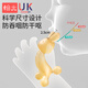 Hanyuan Teether Baby Teething Stick Oral Period 0-3-6 Months and Over Bite Silicone Toy Baby Anti-eating Hand Artifact Rabbit Brown + Box + Chain