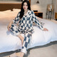 Ace Diane Fenxiang Shiyuan Trian 2023 new couple pajamas for men and women Xia Bingsi high-end casual large-size internet celebrity 723 black tutu bear L