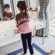 Girls Suits Autumn Clothes 2022 Spring New Fashionable Children's Clothes for Large Children Girls Long-Sleeved Sweatshirts Sports Pants Internet Celebrity Sports Clothes Two-piece Set 3-12 Years Old Trendy Brand Blue 140cm