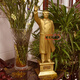 Shaozhihong H1 Pure Official Chairman Mao Bronze Statue Full Body Brass Waving Sculpture Living Room Office Study Desktop Decorative Ornament Former Residence Fine Hair 29.2cm Brass Integrated Back Cover