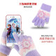 Disney Children's Gloves Winter Knitted Warm Full Finger Girls Princess Girls Toddler Baby Wool Five Finger Purple Ice and Snow One Size