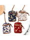 Nanbowan Pull-out Key Bag Fabric Damen Storage Bag Internet Celebrity Card Bag Zwei-in-ein-kleines einfaches Schlüsselset Mini Deep Khaki Dunkelrote, verheißungsvolle Cloud