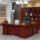 ZHONGWEI boss desk painted office desk solid wood veneer manager desk president desk executive desk 1.6 meters including double cabinets