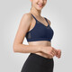 YVETTE Low-Strength Women's Sports Bra Yoga Fitness Pilates Sports Bra S100178A02 69A Navy Blue L(80A-80C)