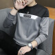 Kanecamp long-sleeved T-shirt men's spring clothes men's autumn clothes solid color T-shirt round neck sweater men's Korean style trendy fashion bottoming shirt men's 911 gray plus velvet + 912 upper black and lower gray plus velvet XL