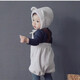 Auro Mesa baby clothes autumn and winter male and female baby sling jumpsuit lambswool warm sling shorts hat bear set picture color 90cm/18-24M