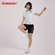 Kawasaki Kawasaki Badminton Uniform für Frauen professionelle Sportarten V-Ausschnitt Kurzärmel + Shorts Anzug B2813 Matcha Green L.