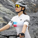 Capitán Tas (Tosuod) Summer Cycling Traje de ciclismo Ciclismo Top de manga corta para hombres y mujeres Bicicletas de montaña Roading Relling Rellable Rayas blancas L