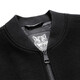 Sieben Wolf Jacke Herren Baseball Neck Wolle Jacke Herren Frühling warm warm bequeme windprofessionelle Jacke Single Jacke Herrenkleidung 001 (schwarz) 175/92a (xl)