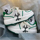 Nanshengji trendy brand shoes for men ins trendy versatile neutral couple thick sole heightened white shoes casual sports dad shoes white black 42