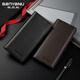 Banyannu Wallet Herren Langes Leder Ultra dünn 2025 Neues weiches Kuhwahnsinnsgürtel Reißverschluss Brieftasche Jugendgeschäft Brieftasche Modemarke Schwarz-Regular (Anti-Diebstahl-Pinsel)