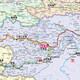 Neue 2025 Tibet Autonomous Region Map 1068*749 mm Papierwandaufkleber Politische Region Gelände Transportmittelkarte