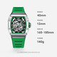 BONEST GATTI Deutsche Uhr Phantomgeschwindigkeit Männer mechanische Uhr Fass Vollautomatisch Uhr Valentinstag Geschenk für Freund Silbergrün BG9903-A4