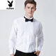 
Pierre cardin spring and summer men's dress French shirt bow tie shirt swallow collar groom best man wedding lining white 41