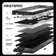 Belly Spirit MK870Pro Bluetooth/2.4g/verdrahtete Tastatur Einzelmodus/Drei-Modus Customized Mechanical Keyboard E-Sports Games Zhengke Keyboard Hot-Swap RGB Light PBT Three Mode Pearl White-Purple Qi Donglai Zhengke Mx Ice Front Silber Achse