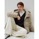 
Fan Silan 23FS14082 Korean commuter design short bread suit fashionable hooded down jacket for women khaki L