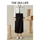 
THE SEA LIFE skirt for women Ou Hai Yisheng skirt spring slit temperament small fragrance style skirt XC15265 Black Mage M