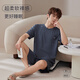 LangSha pajamas men's summer thin style without feeling, short-sleeved shorts suit ice silk imitation modal cool home clothes