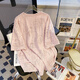 
Feili Mushang 2025 summer new Korean style ripped short-sleeved T-shirt for women's mid-length casual age-reducing loose slimming top 844 pink L