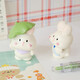 Xixiao cute little rabbit ornaments student desktop girl heart decoration car ornaments children cartoon healing doll 8 cute rabbit combination set