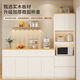 Guisenbao (GUISENBAO) solid wood side cabinet cupboard storage tableware cabinet kitchen cabinet combination cabinet cream style storage cabinet multi-layer finishing cabinet solid wood white A style 80cm double door side cabinet (deposit)